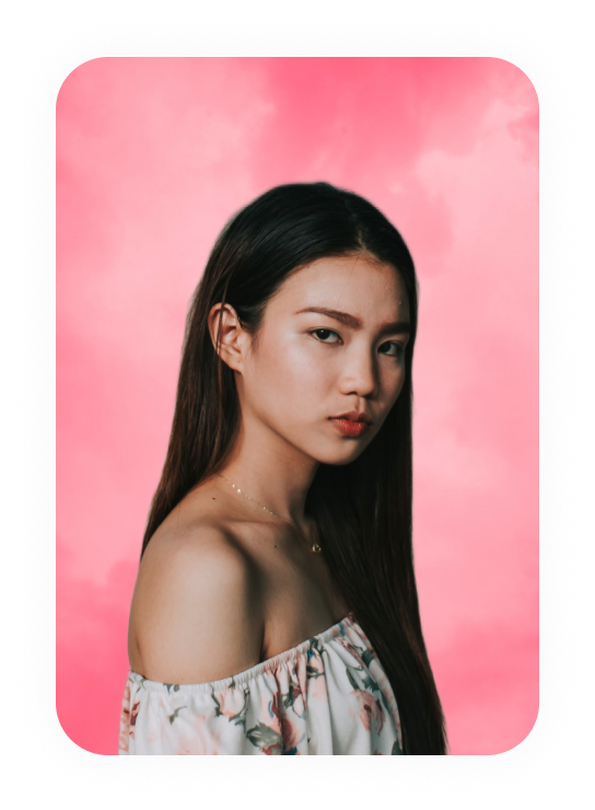 girl on bright background